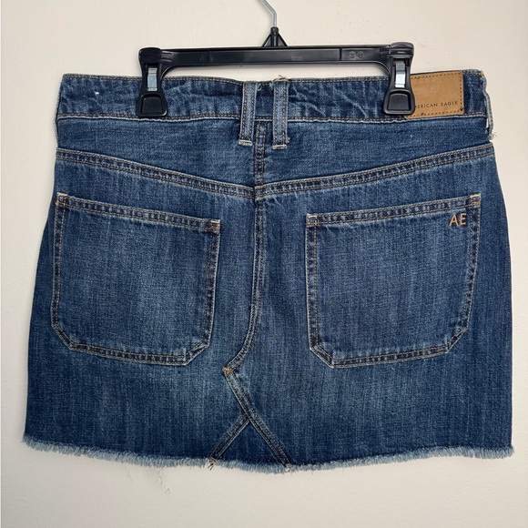 Skirt American Eagle Womens Denim Mini Skirt Long High Rise Size 8, new - Picture 3 of 4